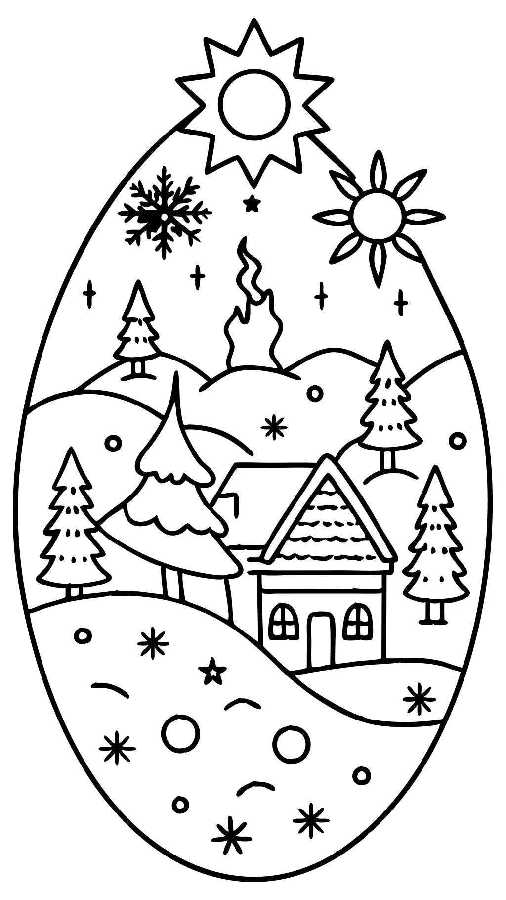 coloriages du solstice d’hiver